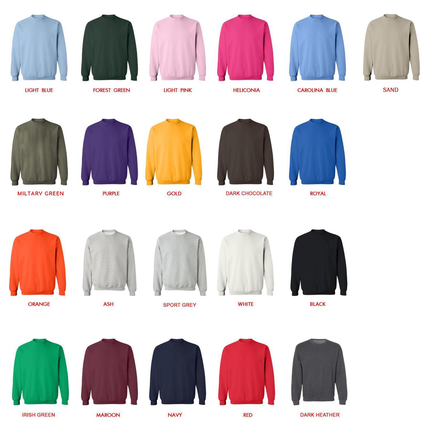 sweatshirt color chart - Vagabond Merch