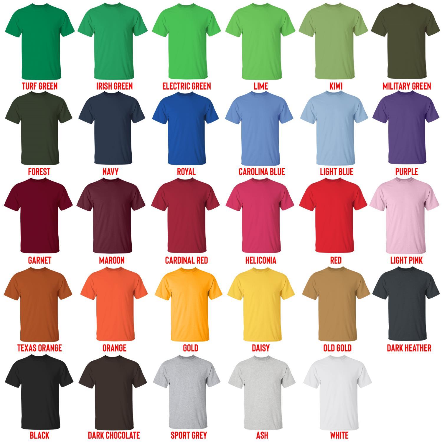 t shirt color chart - Vagabond Merch